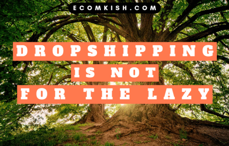 Shopify dropshipping is not a lazy persons game.